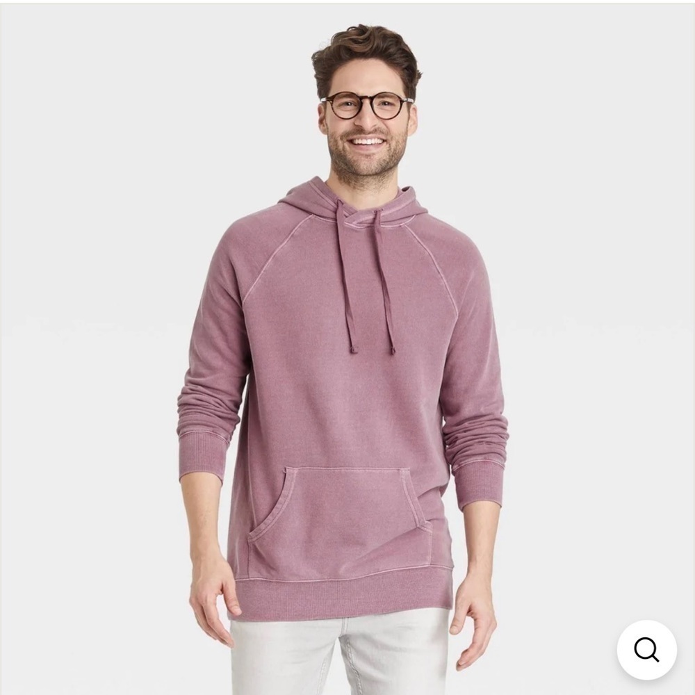MEN'S Hooded Garment Dyed Sweatshirt - Goodfellow & Co S